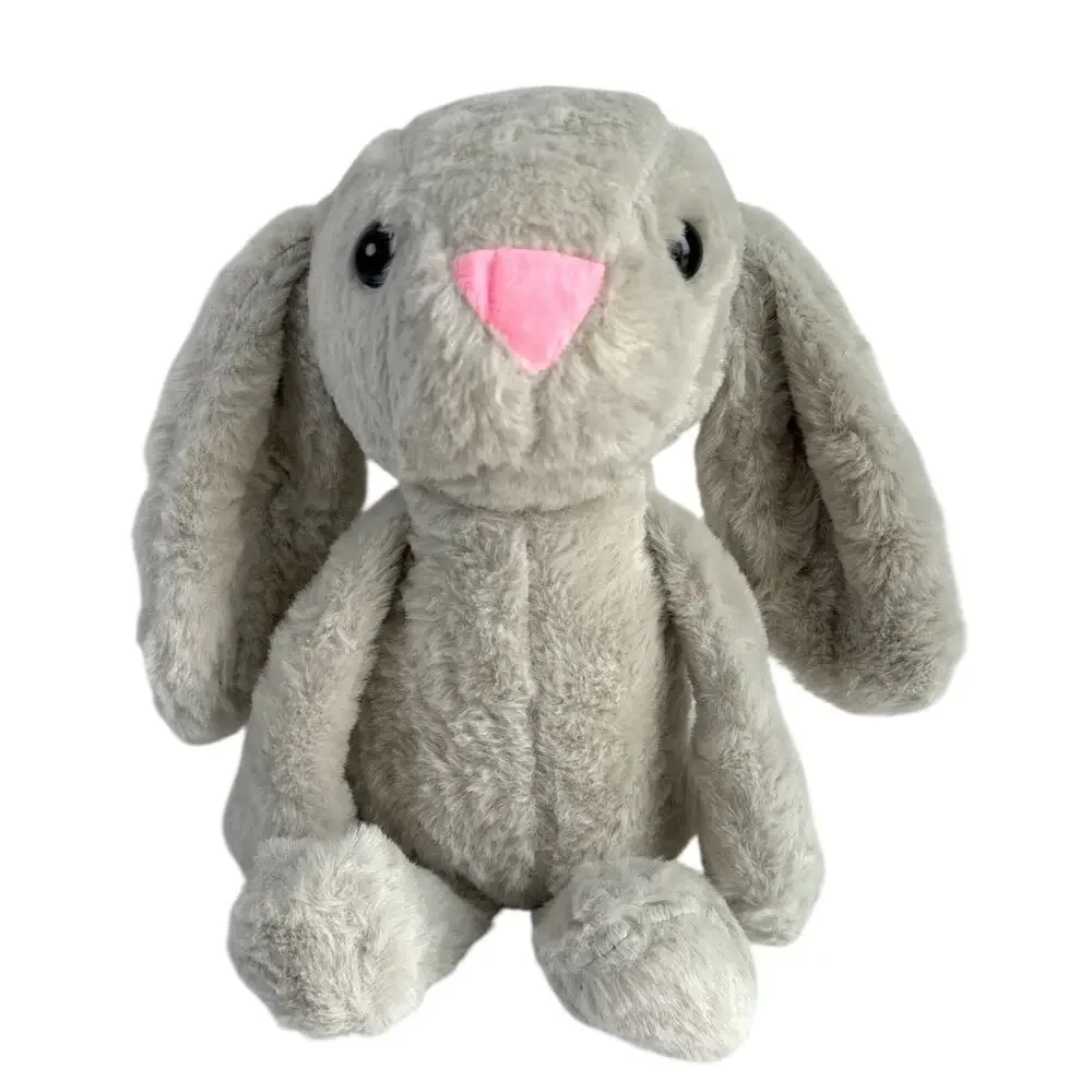 Gray Bunny Plush Rabbit Stuffed Animal 9” Soft Floppy Ears Easter Baby Gift